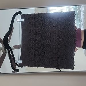 American Eagle Grey Lacey Skirt